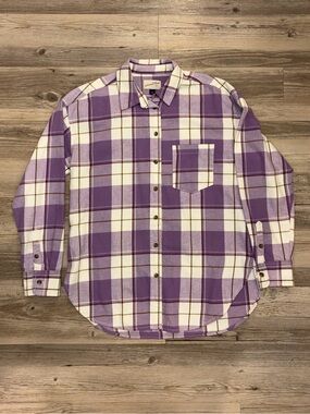 Universal Thread Purple Plaid Women’s Flannel Shirt